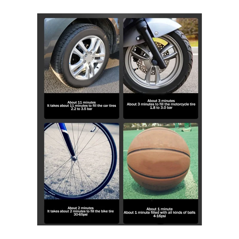 

A73P Cordless Tire Inflator LCD 150 PSI Air Compressor 2000MAh Rechargeable Air Pump&Preset Tire Pressure,Auto Stop Function