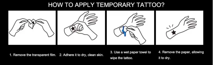 1/2 Stück ACE temporäre Tattoo-Aufkleber, wasserfestes, magisches Tattoo, hält bis zu 15 Tage, temporäres Tattoo, halbpermanentes Tattoo. – Detail 7
