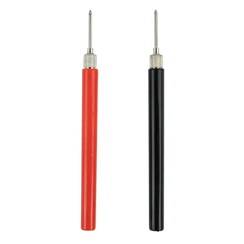 2pcs Test Probes Red For Vehicle Maintenance Multimeter Test Probes Nickel Plating Test Probe Heads W/ 4mm Socket