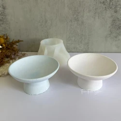 Fruit Tray Silicone Mold Handmade Round Storage Tray Saucer Gypsum Drip Glue Mold Snack Jewelry Display Simple Home Decoration