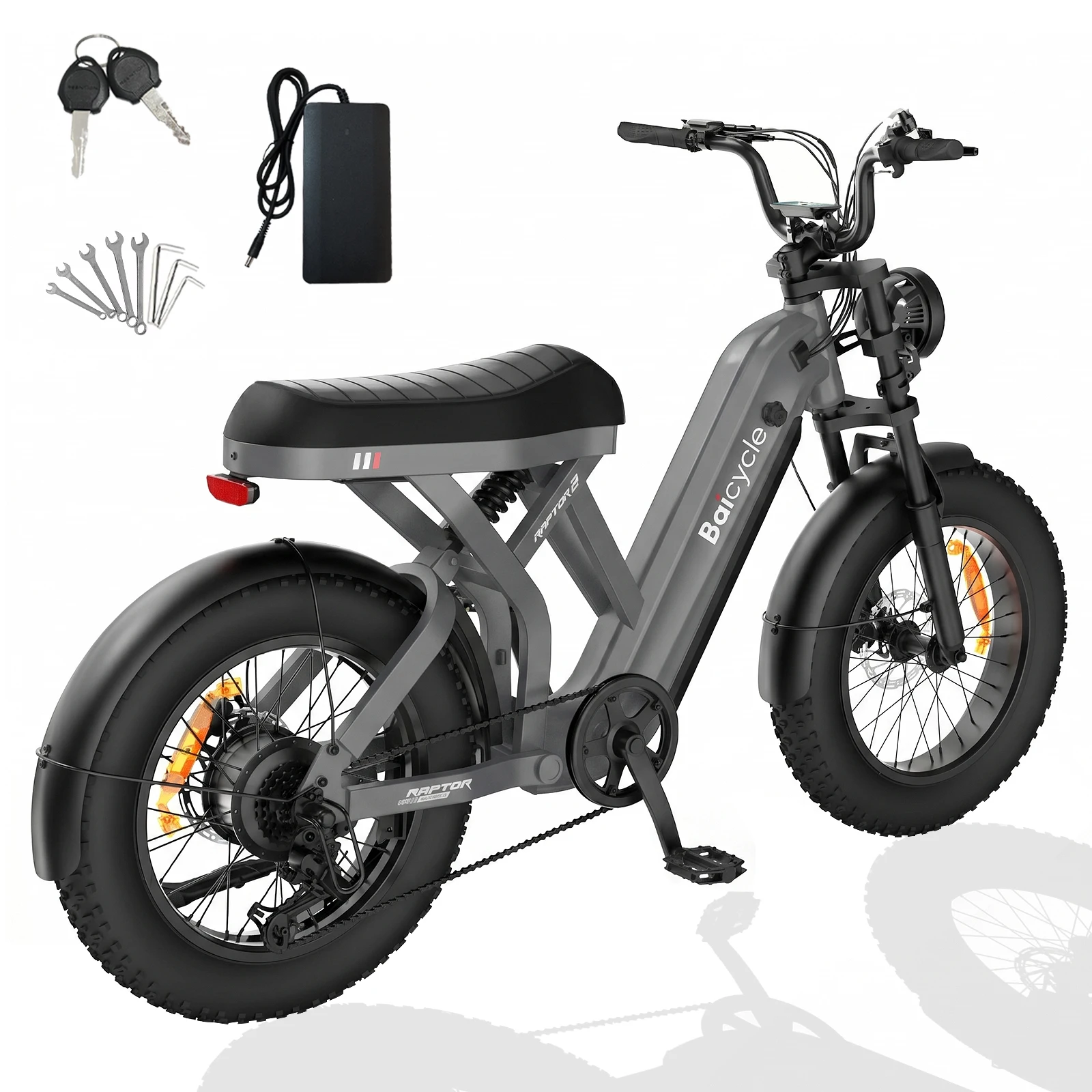 Electric Bike for Adults, 3000W Motor, 40MPH Top Speed, 52V 31.5Ah Battery, Up to 85 Miles Range, 20" Fat Tires, Off Road Mountain E-Bike image 1