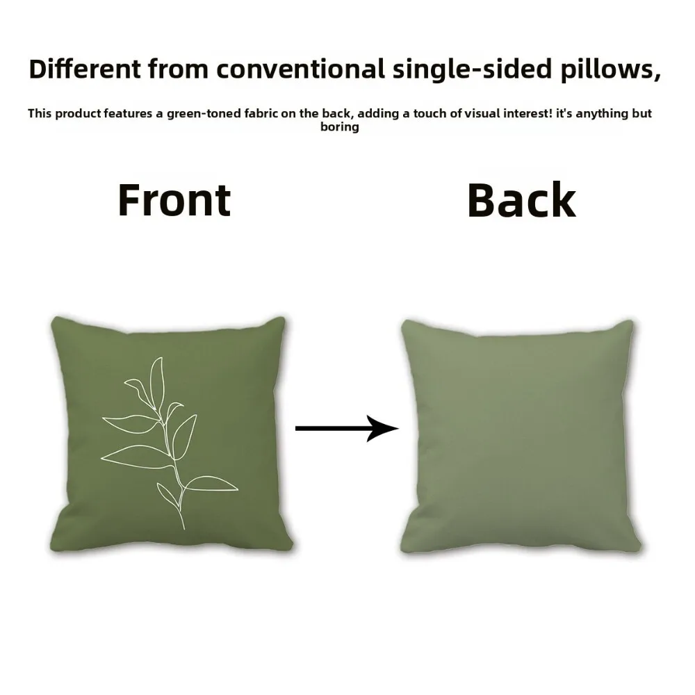 الحديثة الأخضر Ins نمط وسادة الأزهار مجردة تصميم ديكور المنزل غطاء وسادة أريكة لغرفة المعيشة غرفة نوم 124