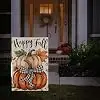 Fall Garden Flag 12 x 18 Inch Double Sided Cute Pumpkin Maple Leaves Designs Autumn Burlap Yard Flag for Outside Rustic Yard jjp