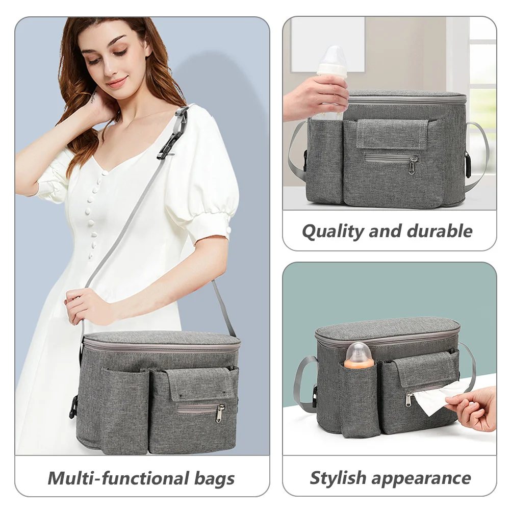 

Многофункциональная сумка для мамы, водонепроницаемая сумка для подгузников в коляске, портативная сумка для хранения детской комнаты на руль, контейнер для подгузников для детской бутылочки