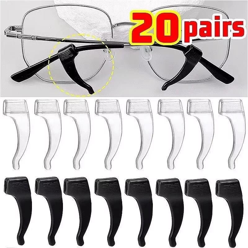 10/30 Paar Brillen-Ohrhalter aus Silikon, rutschfest, langlebig, elastische Ohrbügel für Brillen und Sonnenbrillen
