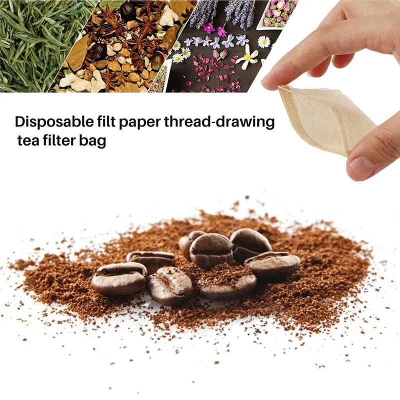 

ABAH-3000PCS Tea Filter Bags, Disposable Paper Tea Bag With Drawstring Safe Strong Penetration Unbleached Paper