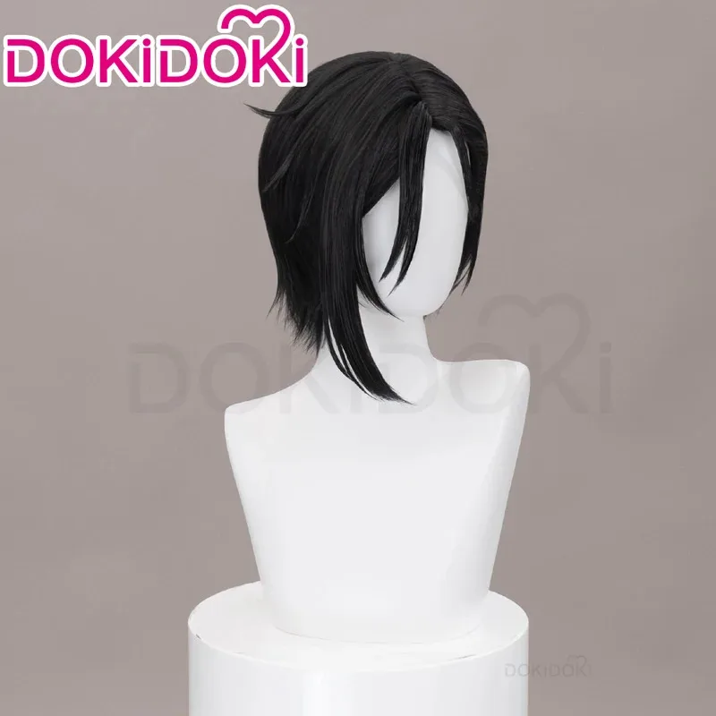 A2025 nuevo en STOCK Michaelis Anime mayordomo DokiDoki Cosplay Kuroshitsuji Sebastian peluca negra corta Ha ★ HAxiba.