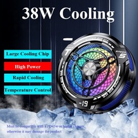 FS12 45W Semiconductor Tablet Cooler Large Area Powerful Cooling Magnetic RGB Phone Cooler for Pad/Gaming Phones with Lights