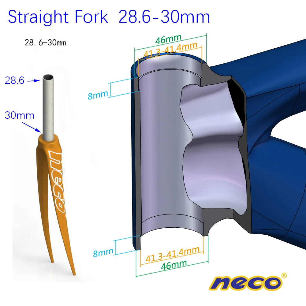 NECO 41/41.4/41.5/41.8/42mm for GIANT TCR Triban RC520 RC500 Semi-integrated Threadless Top Road Bike Bearing Headsets