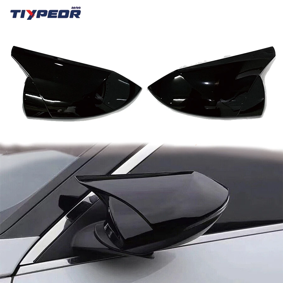 

Car Accessories Glossy Black Side Rear View Mirror Cover For Hyundai Elantra 2021 2022 2023 High Quality Auto Body Parts