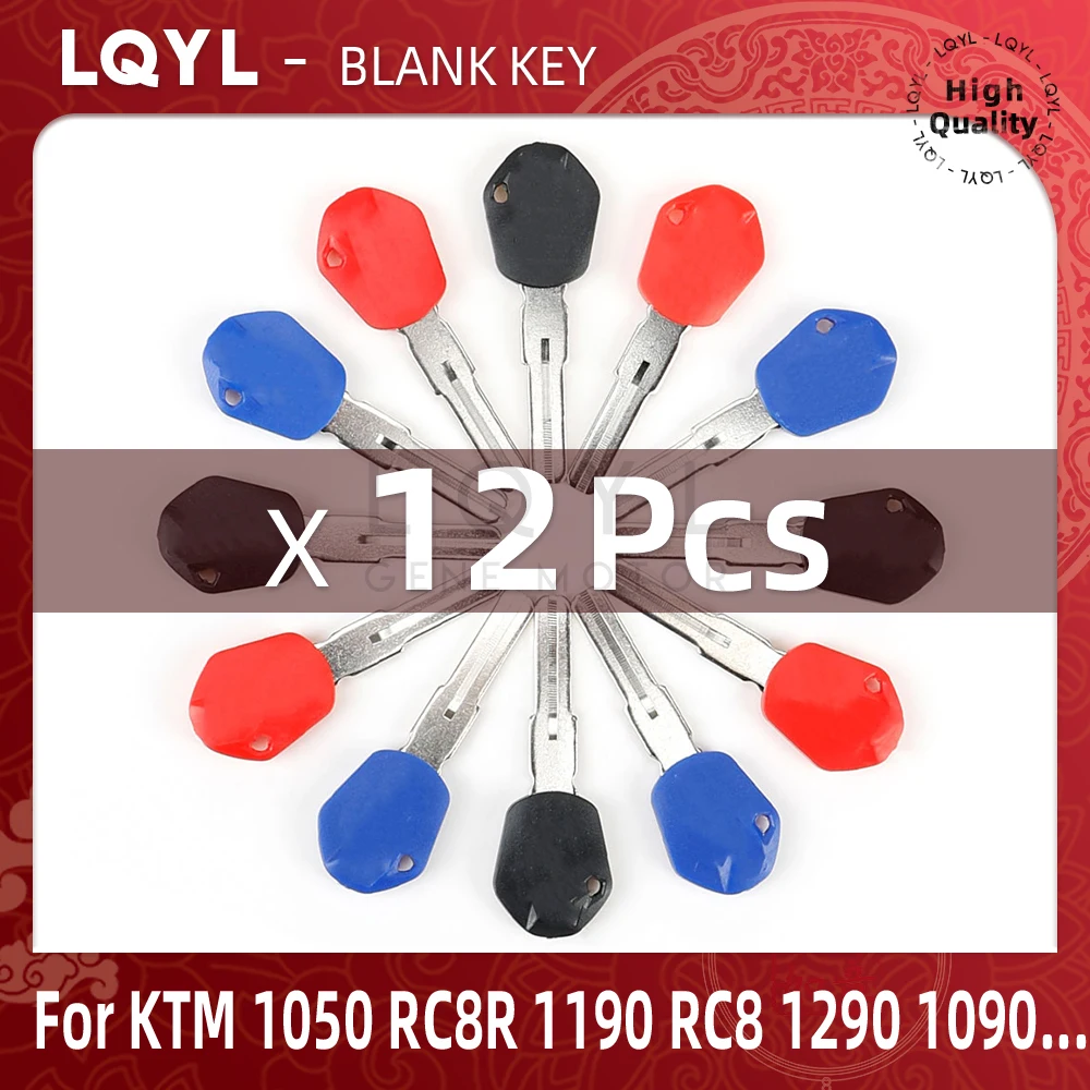 

12Pcs New Blank Key Motorcycle Replace Uncut Keys For KTM 1050 RC8R 1190 RC8 R 1290 SUPER DUKE ADV Adventure Embry Uncut Blade