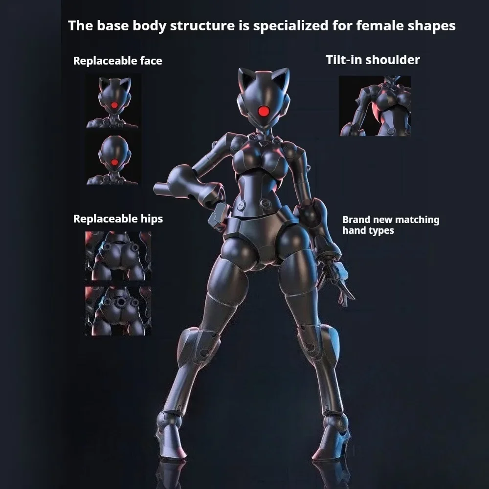 SHEIK MAINLAND 3MIN PROJECT 3,75 Zoll Super Bewegliche Actionfigur Swift Female Mutant Hochdetailliertes DIY-Montagemodell zum Sammeln – Detail 8