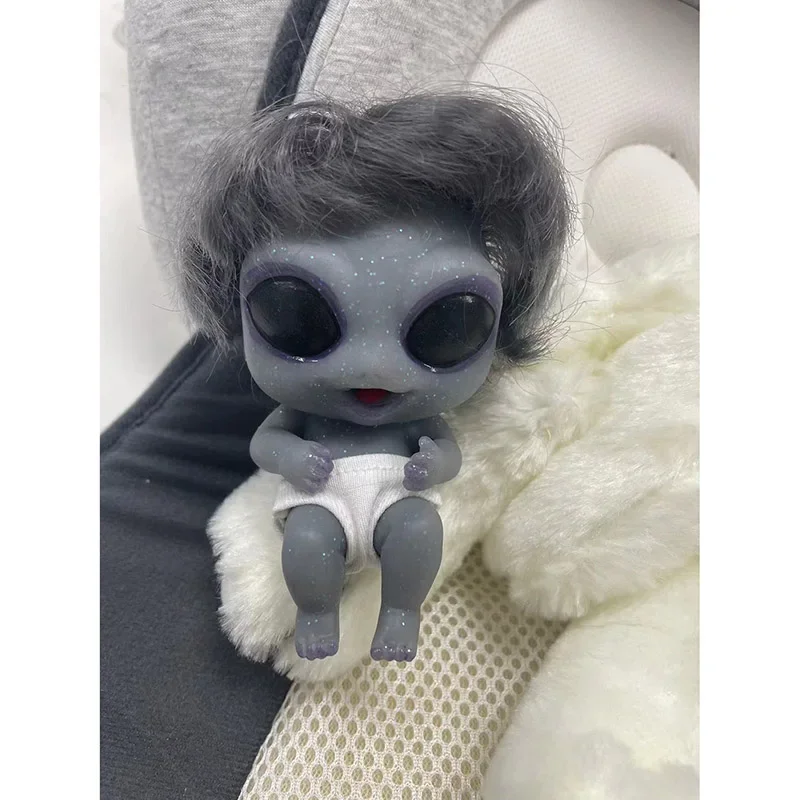 5inch Solid soft silicone alien Reborn baby Dolls Simulation Bebe Reborn Streachable Kids Toy Xmas Gift muñecas bebes