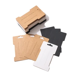 100pcs 6.6x11.5cm Hair Clips Jewelry Display Card Blank Kraft Paper Card Hairclip Price Tag Hairpin Packaging Cardboard Holder