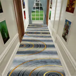 Modern Design Aisle Carpet Long Runner Hotel Entrance Hallway Corridor Stair Non Slip Mat Bedroom Bedside Rugs for Living Room