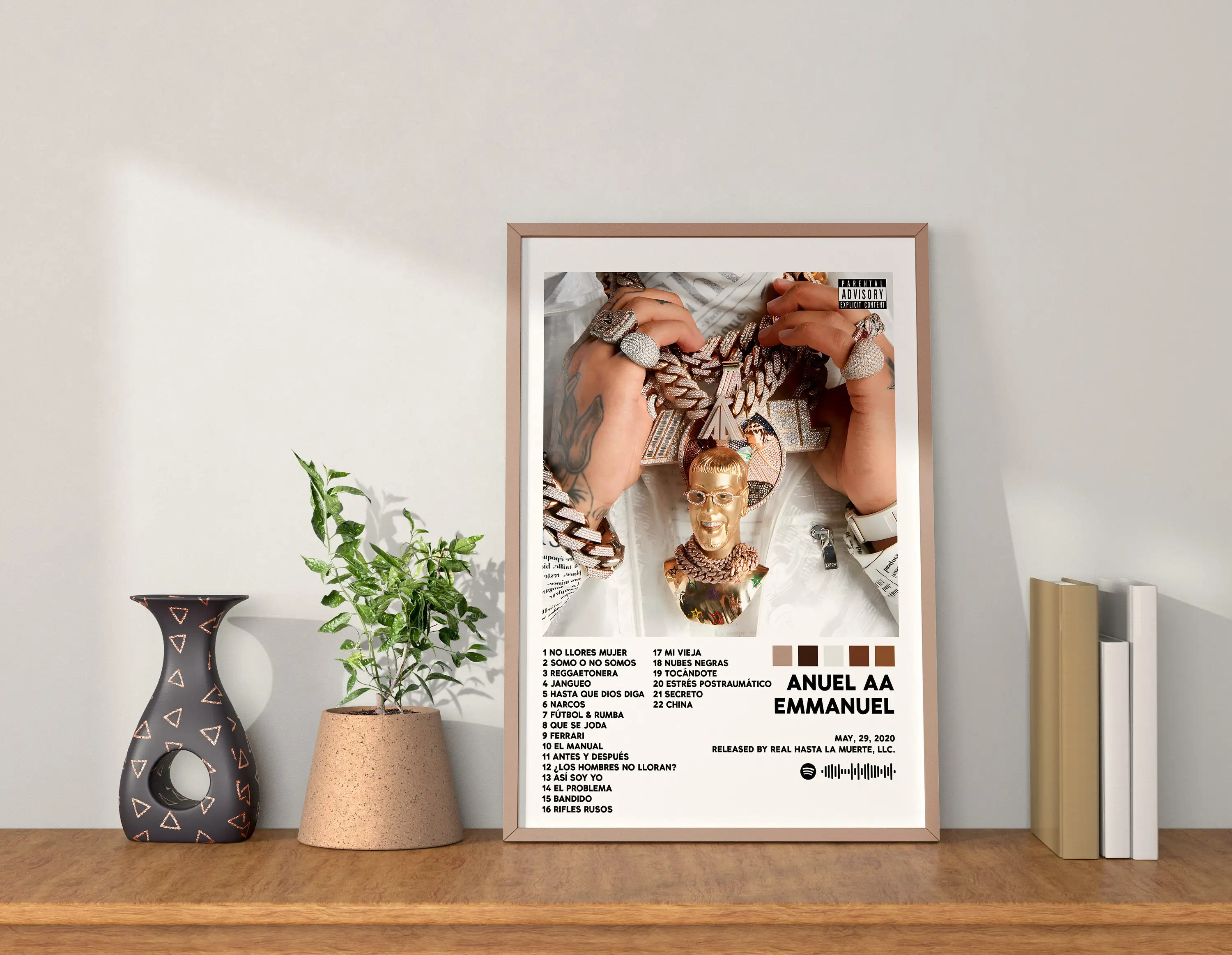 Anuel AA Tracklist Hasta La Muerte Real Hasta La Muerte Music Album Poster Wall Art Pictures Canvas Painting Room Home Decor