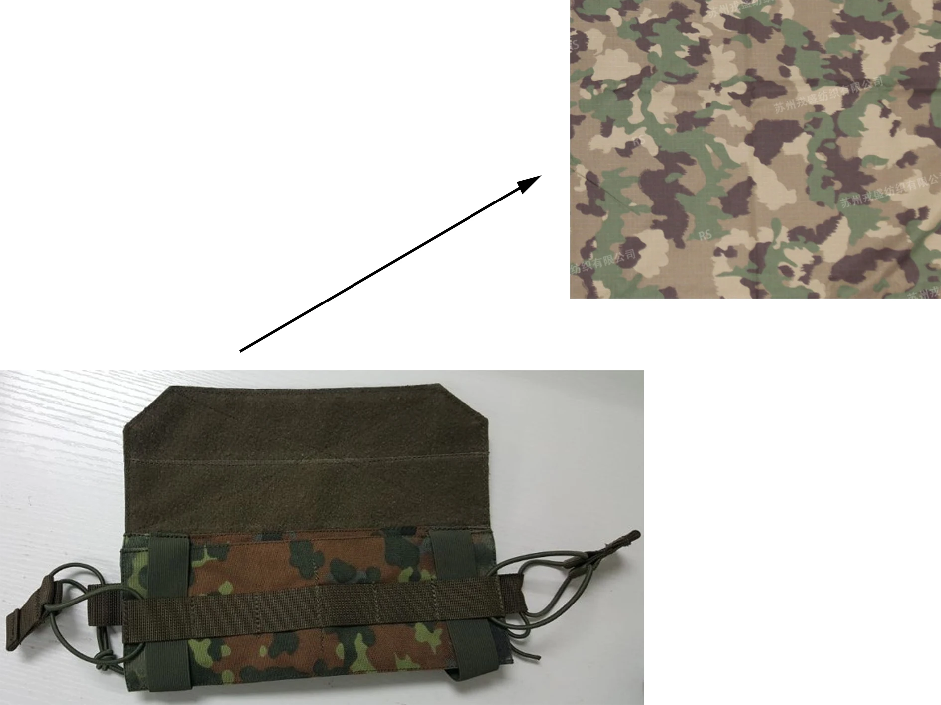 German Lindnerhof 36 universal double draw bag German camouflage TAZ16 vest KSK tactical vest with package view 2