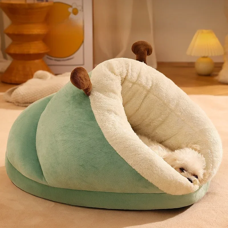 Cama de Sofá Macia para Cães, Ninho Aconchegante de Pelúcia Quente para Cães e Gatos de Pequeno e Médio Porte, Casa de Caverna para Filhotes, Acessórios para Cães