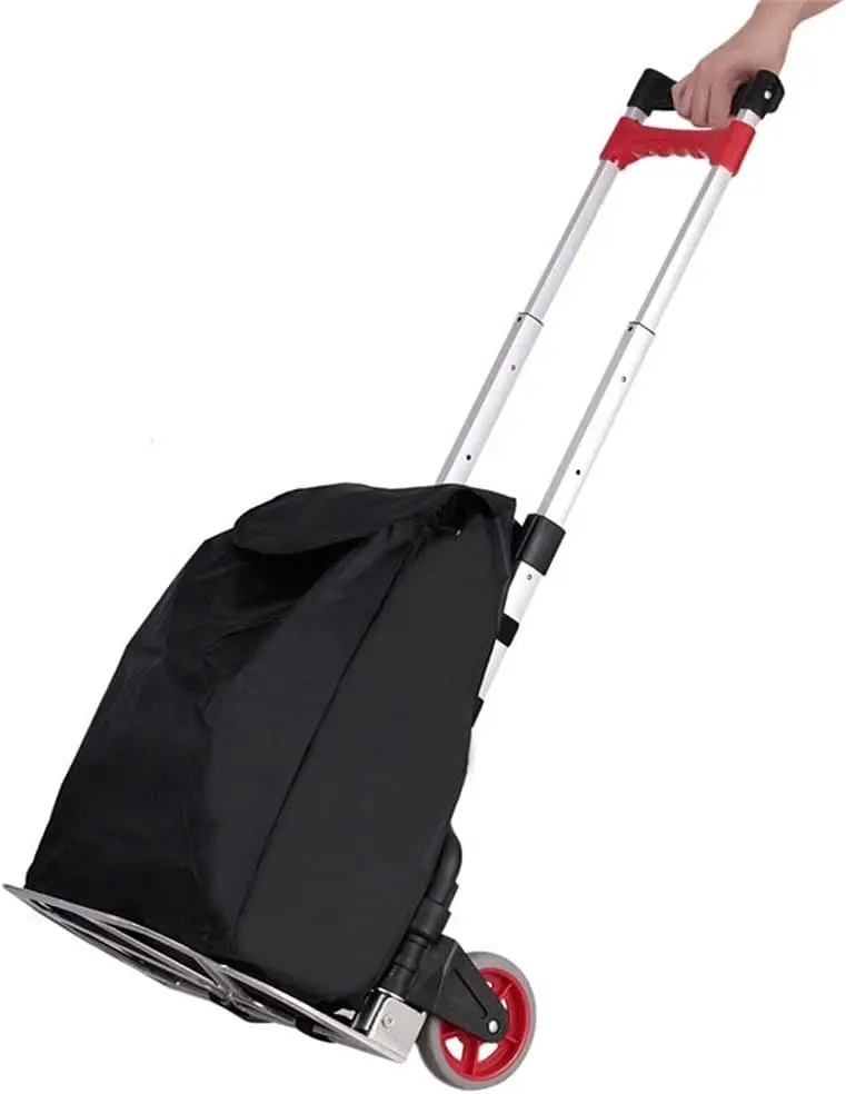 Trolley Multi-Function Shopping Cart Portable Express Delivery Trolley Collapsible Aluminum Alloy Baggage Trailer Large Outdoor