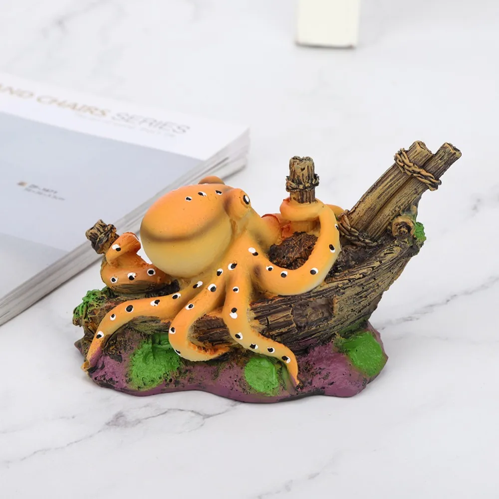 

Resin Resin Aquarium Ornament Artificial Sculpture Simulation Simulation Octopus House Hide House Fish Tank Landscape