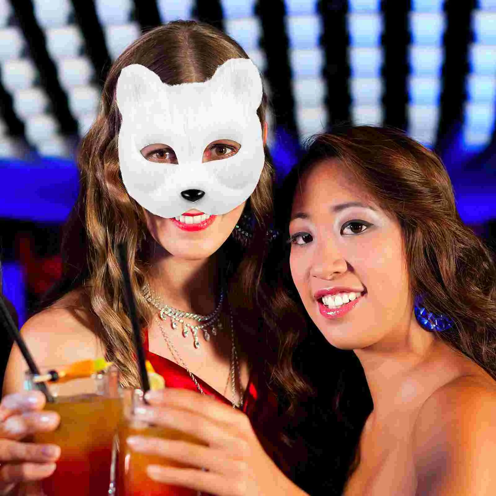 Maschera di volpe Maschere di polpa vuote fai-da-te per feste Dipinto a mano Spettacolo teatrale Prom Masquerade Bulk Women Craft Blanks