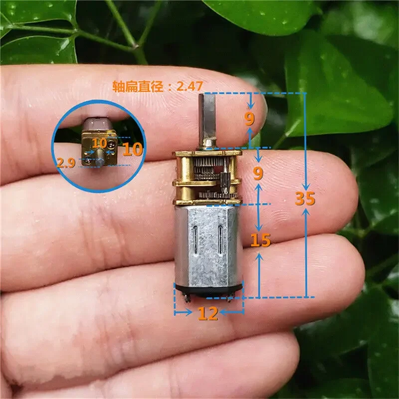 DC 3V 5V 6V 450RPM Slow Speed Mini N20 Full Metal Gearbox Gear Motor Reduction DIY Robot Car Lock