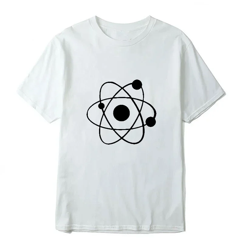 Cool print graphics atomic symbols Trend Street Wear Harajuku casual summer men and women can wear short-sleeved T-shirts