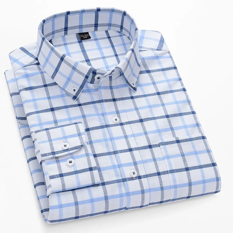

BROWON Brand 2025 Spring Dress Shirts for Men 100% Cotton Casual Shirts Mens Business Turn-down Collar Long Sleeves Tops Man