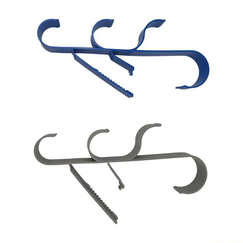 U2JB Pool Fence Hanging Hook for Poolside Storage, Multiple-Hook Pool Tool Organizers Hanger for Poles, Net, and Cleaning Tool