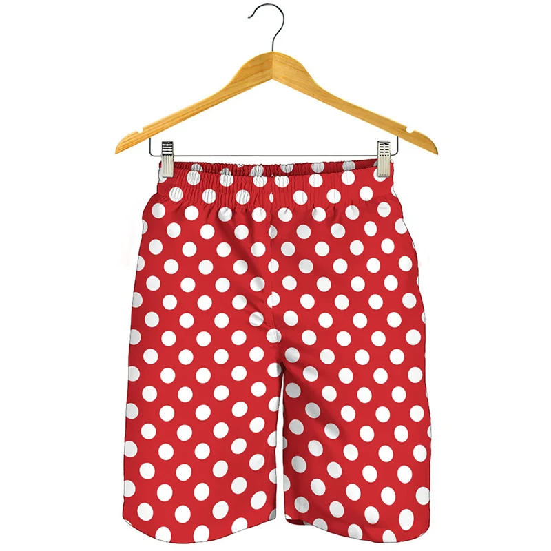 3D Printed Heart-shaped Pattern Shorts Pants Men Summer Swimsuit Swim Trunks Beach Shorts Woman Red Series Sport Gym Ice Shorts