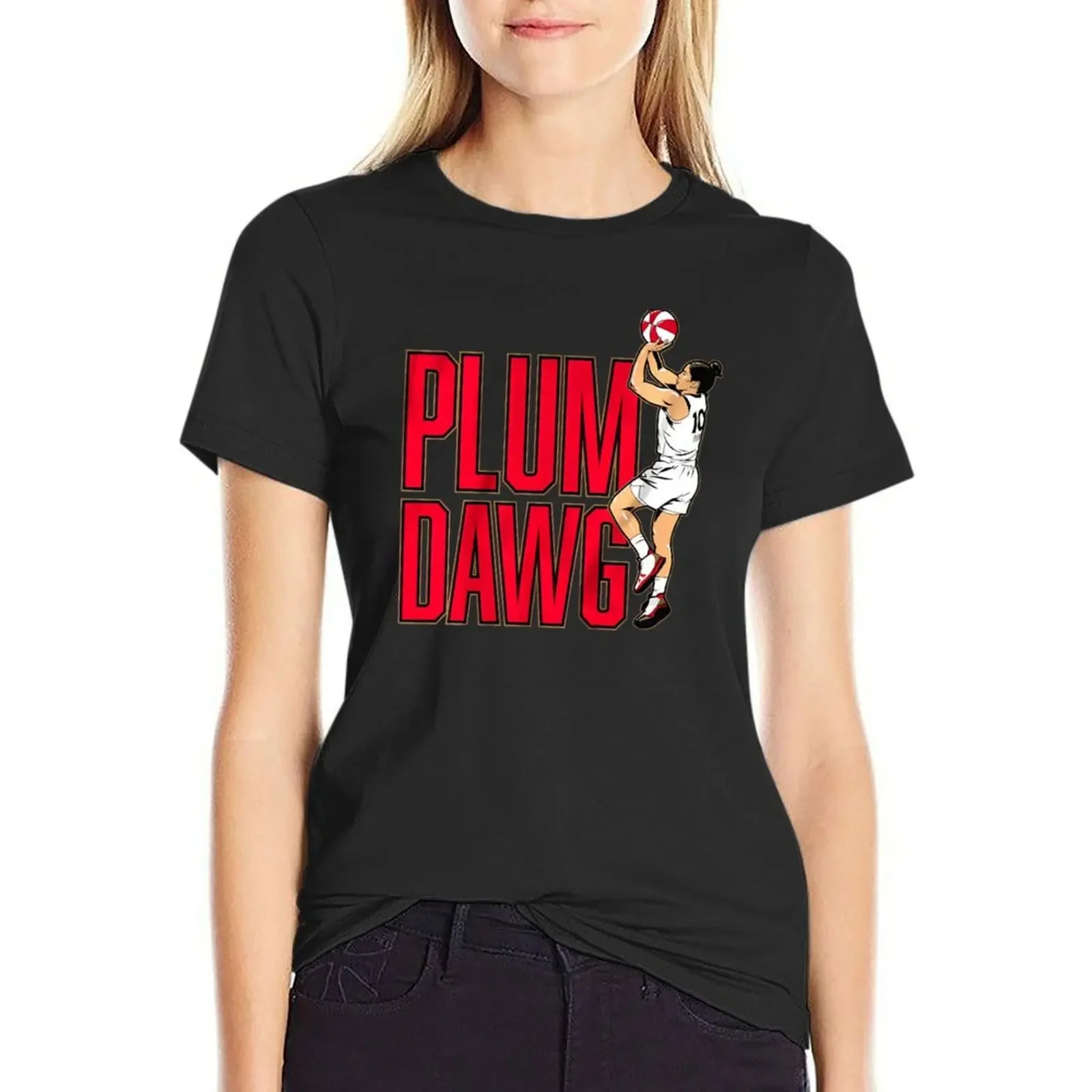 

Plum Dawg T-Shirt summer tops plus size tops quick-drying customs design your own clothes for Women
