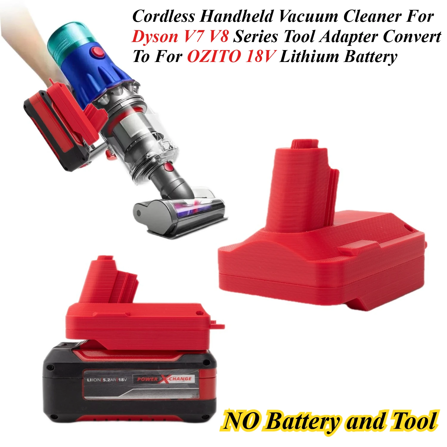 

Беспроводной ручной пылесос для Dyson V7 V8, адаптер для инструментов, конвертер для литиевой батареи OZITO 18В