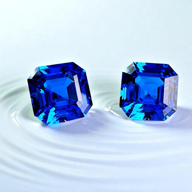 

L-кобальтовая шпинель VVS1 в форме Asscher, выращенный в лаборатории драгоценный камень для изготовления ювелирных изделий своими руками, материалы с сертификатом, оптовая продажа, натуральный цвет