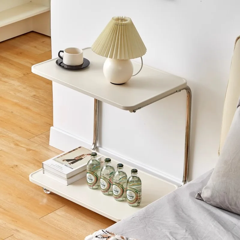 Sofa side table, movable Internet celebrity cart, living room shelf, bedroom second-hand bedside table, Bauhaus small coffee tab