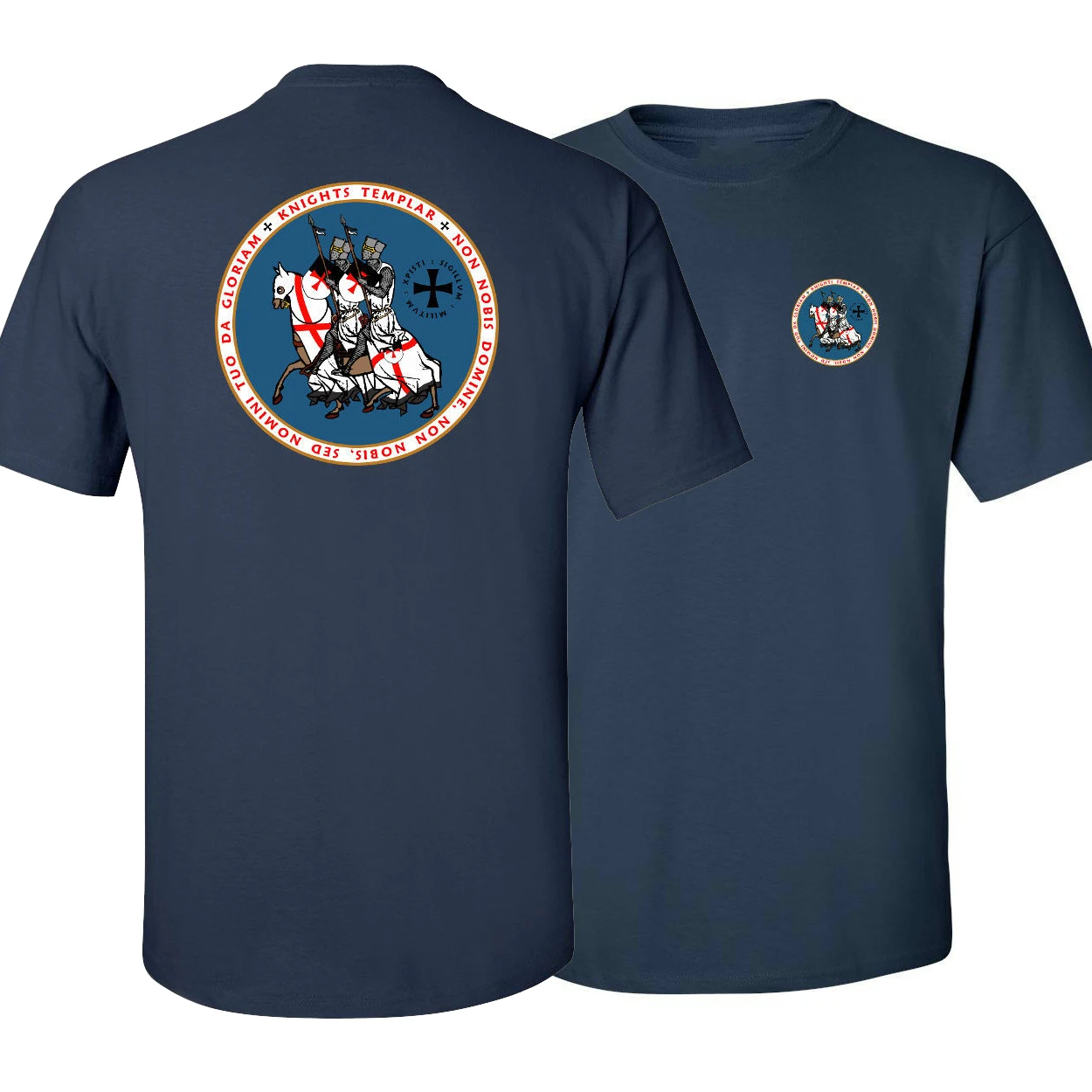 Knights Templar Seal T-Shirt 100% Cotton O-Neck Short Sleeve Casual Mens T-shirt Size S-3XL