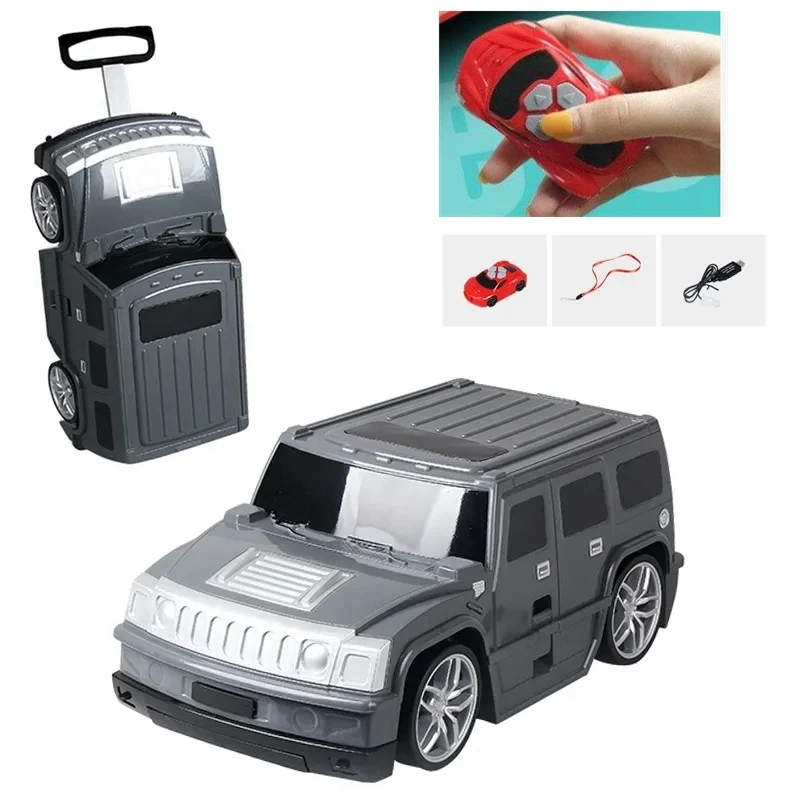 Kids Remote Control Suitcase Car style Travel Trolley Luggage Suitcase for boys carry on suitcase kids Rolling luggage suitcase