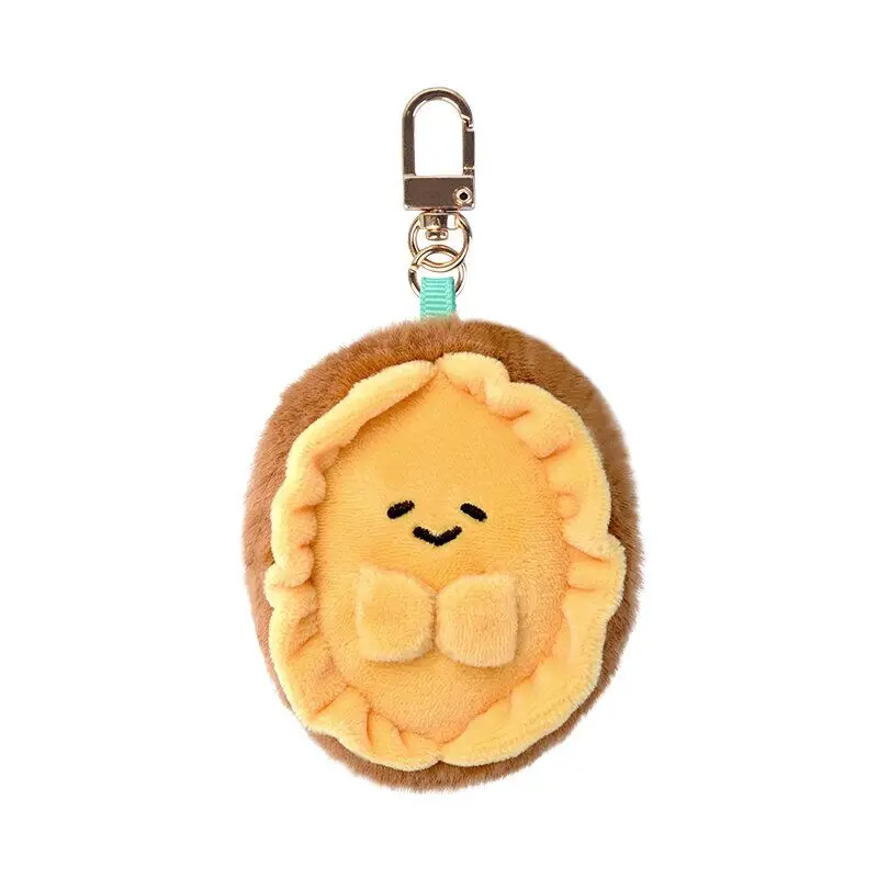 Soft Seafood Keychain Lobster Simulation Fluffy Abalone Lobster Clam Oyster Keyring Kawaii Cartoon Plush Pendant Birthday Gift