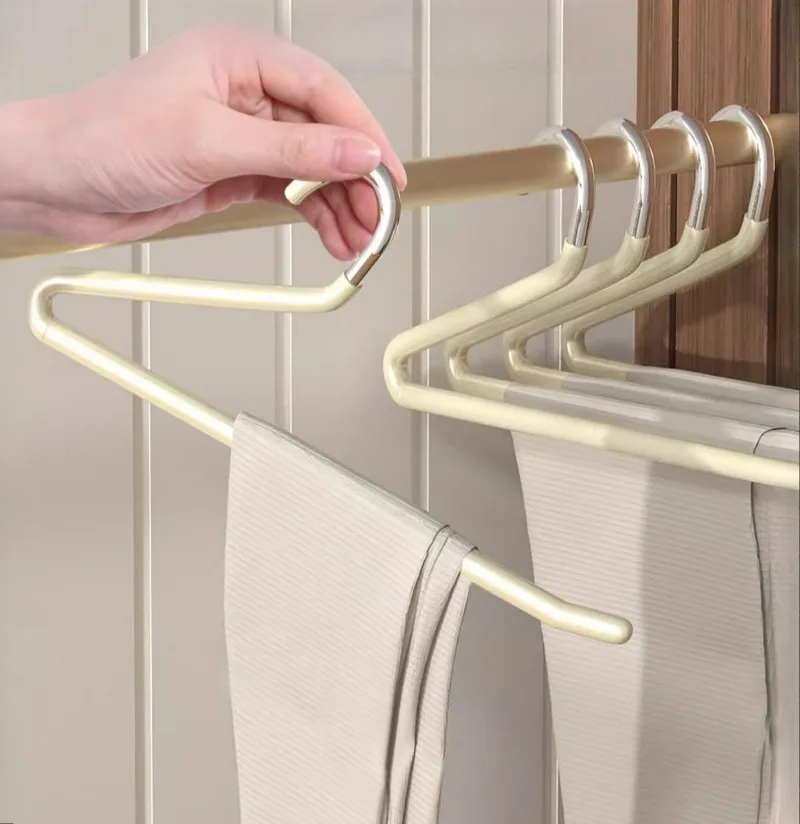 

Набор из 10 вешалок для брюк из нержавеющей стали в форме гуся, с пластиковым покрытием, нескользящие, усиленные Z-образные вешалки для брюк