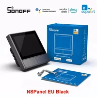 SONOFF NSPanel EU Black SmartScene Wall Switch EU WiFi Smart Display All-in-One Control Work For Alexa Google Home Huawei Hilink