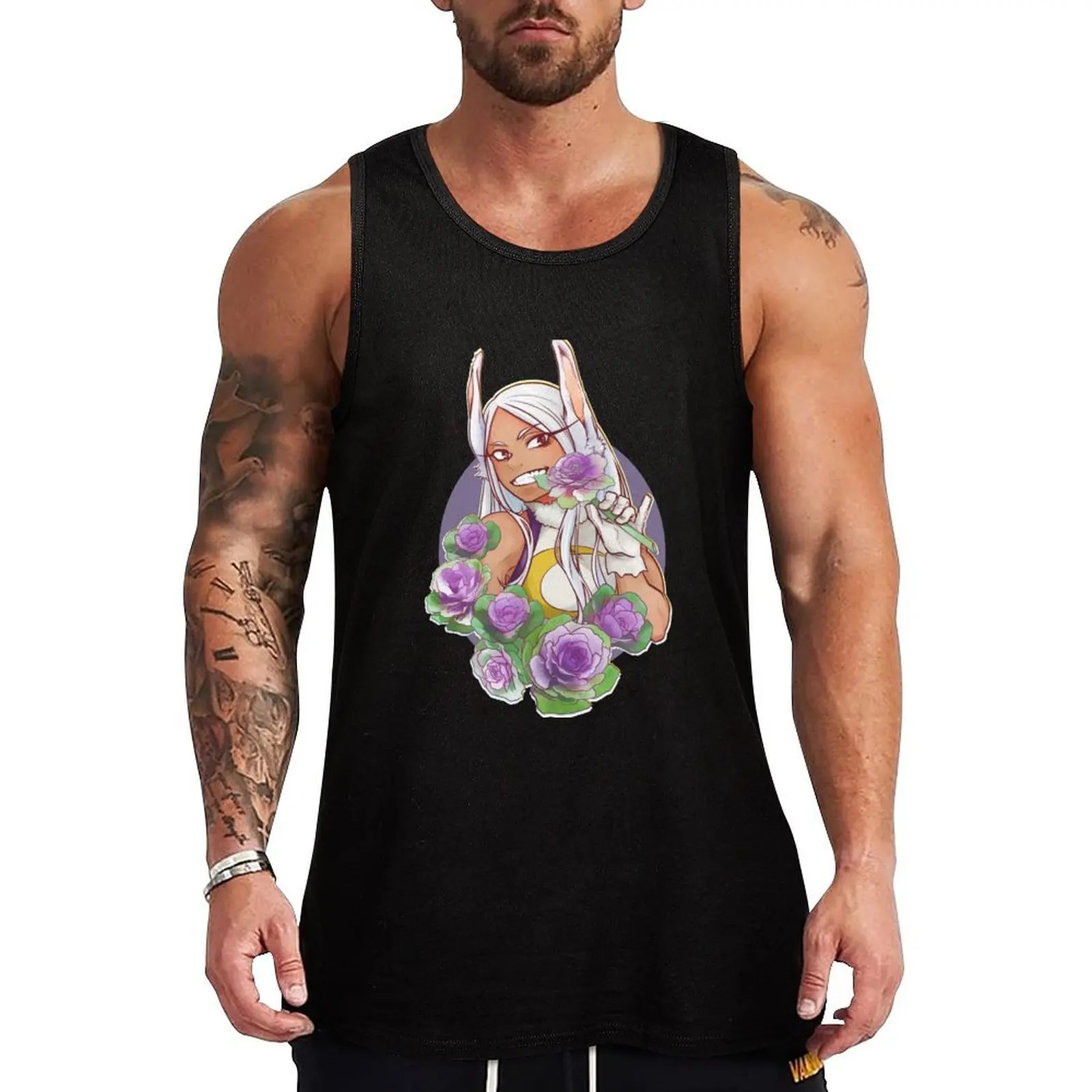 

Miruko brassica rose flowers portrait Tank Top sleeveless Men's t-shirts T-shirt sports t shirt gym