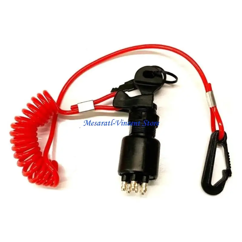A70F Bootszündschlüsselschalter mit Not-Aus-Funktion, geeignet für OMC-Außenbordmotoren 40–200 175974 5005801 – Detail 9