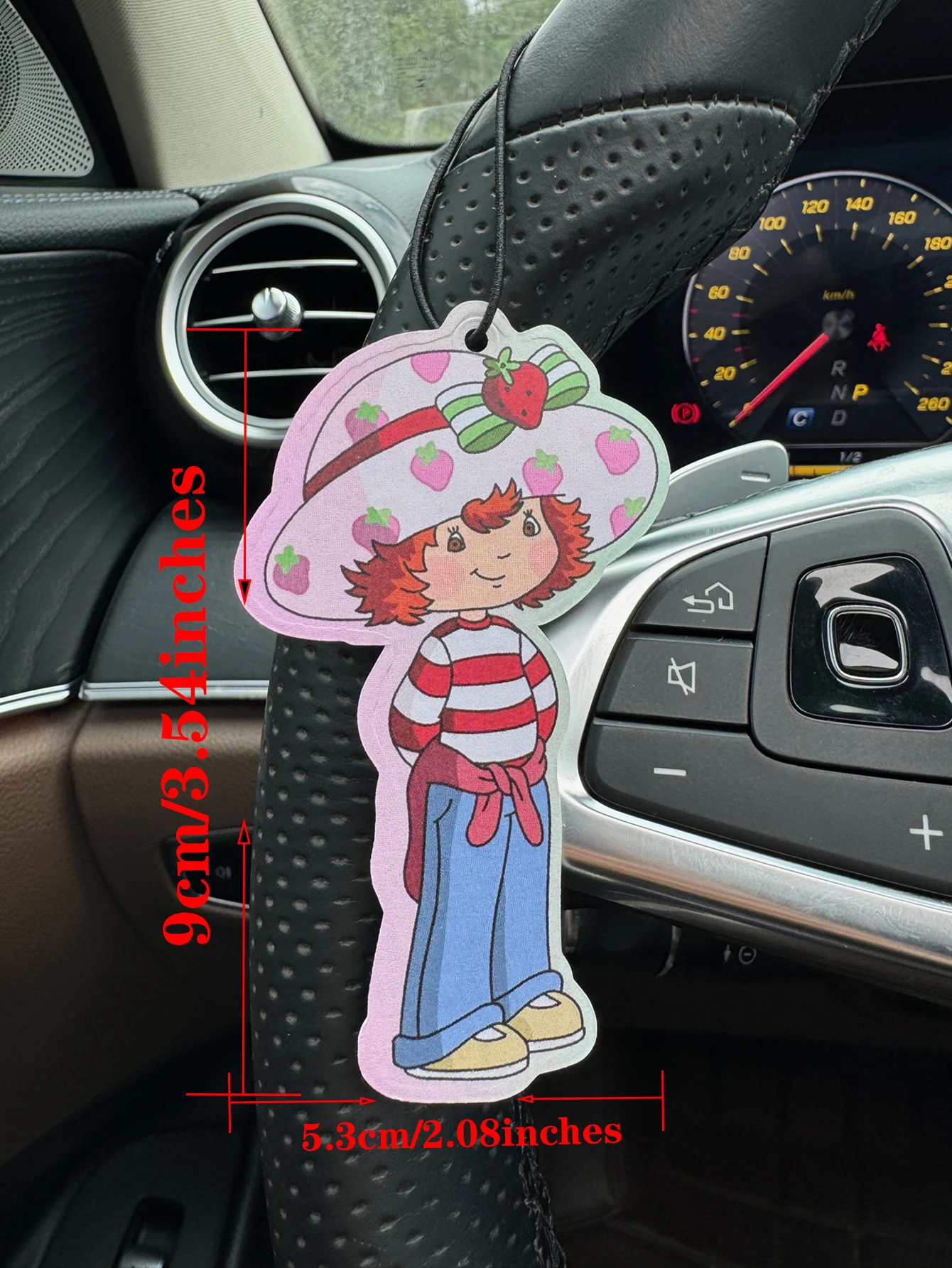 Cartoon Anime Girl Character Freesia and English Pear Non-Toxic Car Air Freshener (Sea Salt and Aloe Vera) Car Air Freshener, Infused with Essential Oils | Lasted More Than 60 Days |   Car Vent Clip Fragrance Refill, Hanging Type, Ifra Safety Tested, Rearview Mirror Hanging Fragrance Car Scent Diffuser, Car Interior Decoration, Deodorizer for Room, Bedroom, Toilet, Wardrobe, Gift for Friends or Wife.