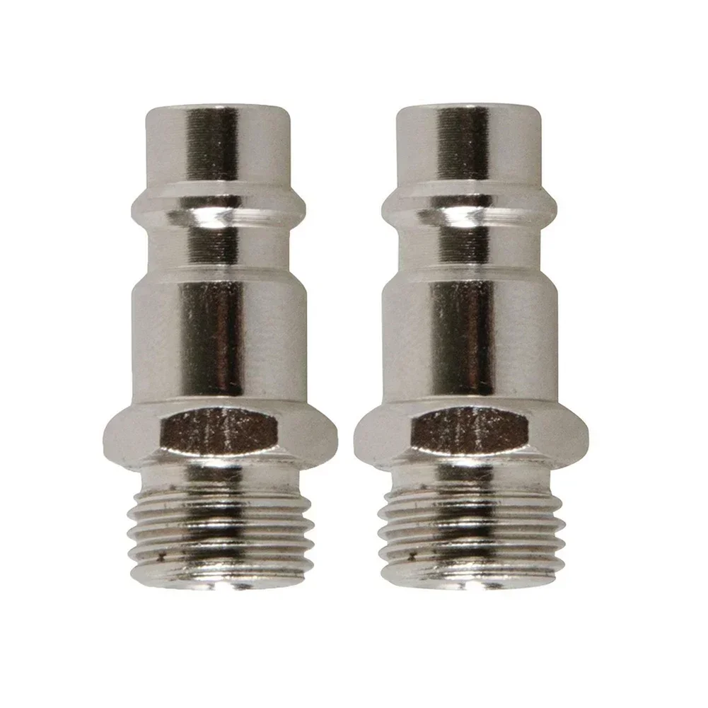 2pcs Euro Quick Release Fitting Replacement Compressed Air Line Coupler Connector With Male 1/4" Thread Air Compressor Acces