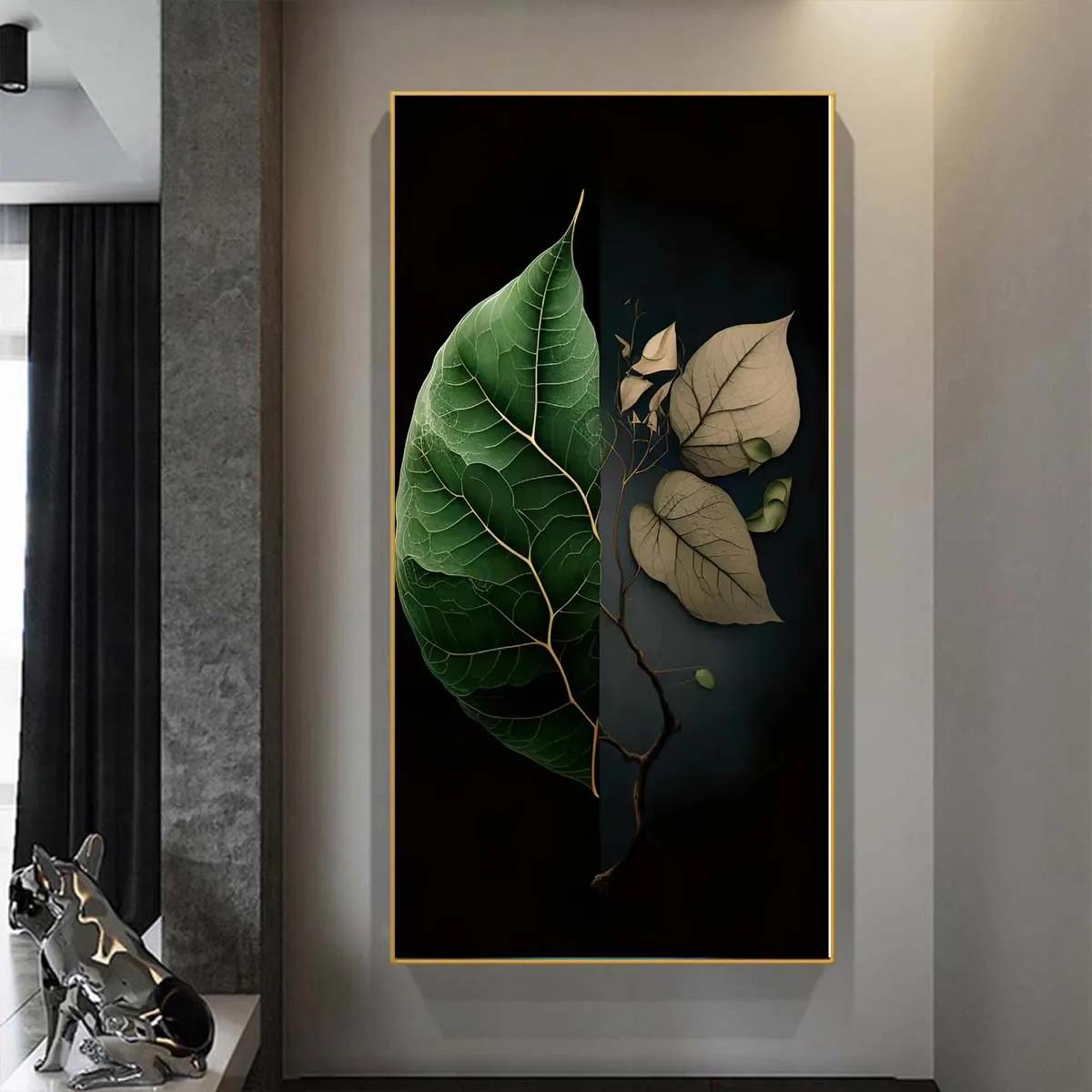 Yin and Yang Leaves Diamond Painting Diy Cross Stitch Kit Embroidery 5D Life and Death Imagery Diamond Mosaic Home Decor Gifts