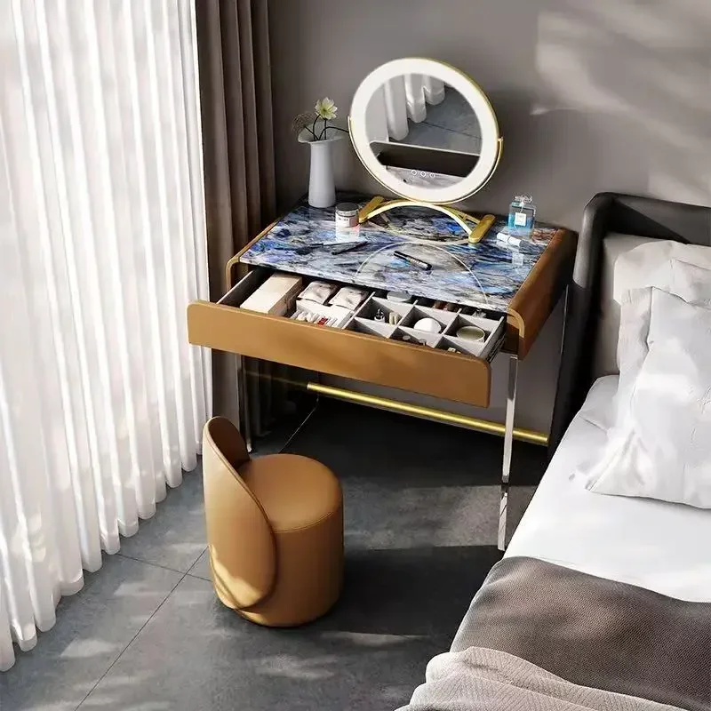 Solid wood light luxury dresser, chest of drawers, dressing table, bedroom, modern, simple and high-end