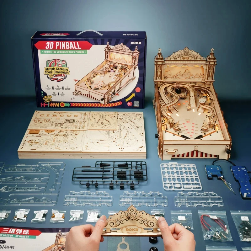 Robotime Rokr Assemble Toys EG01 3D hine Model Kits Wooden Puzzles Adults