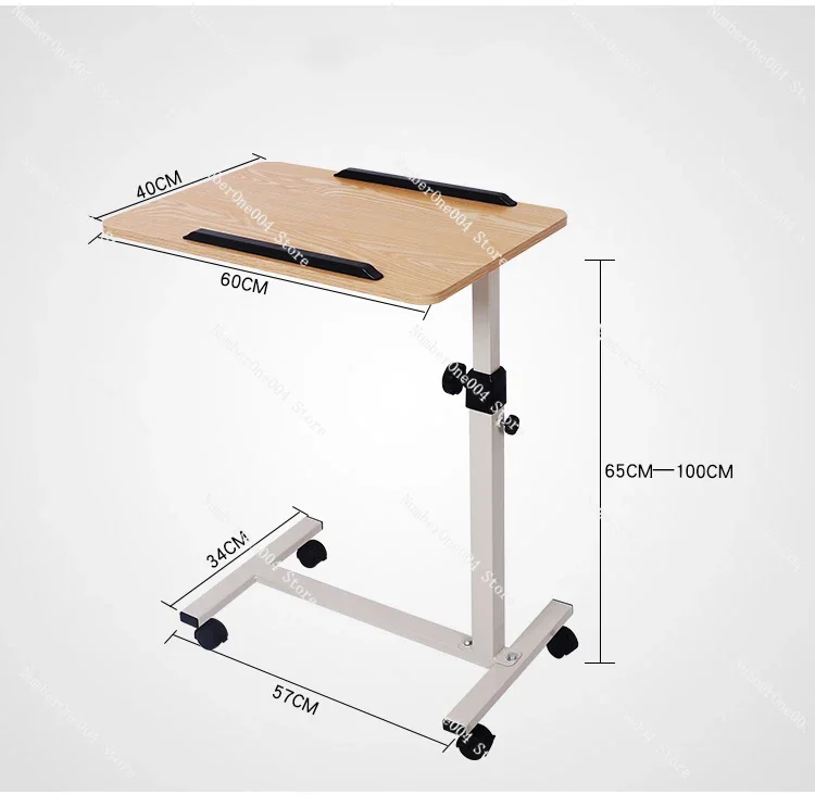 Suitable ForMovable Lifting Tilting Height Adjustment Hospital Medical Patient Dining Overbed Table Laptop Cart