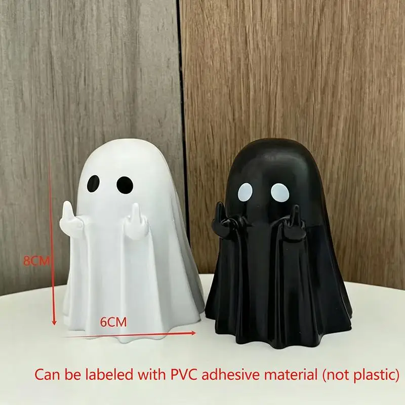 Spooky Ghost Pencil Holder Non-slip PVC Pen Rack Desk Storage Ornament for Kids Bedroom Halloween Fun Gift