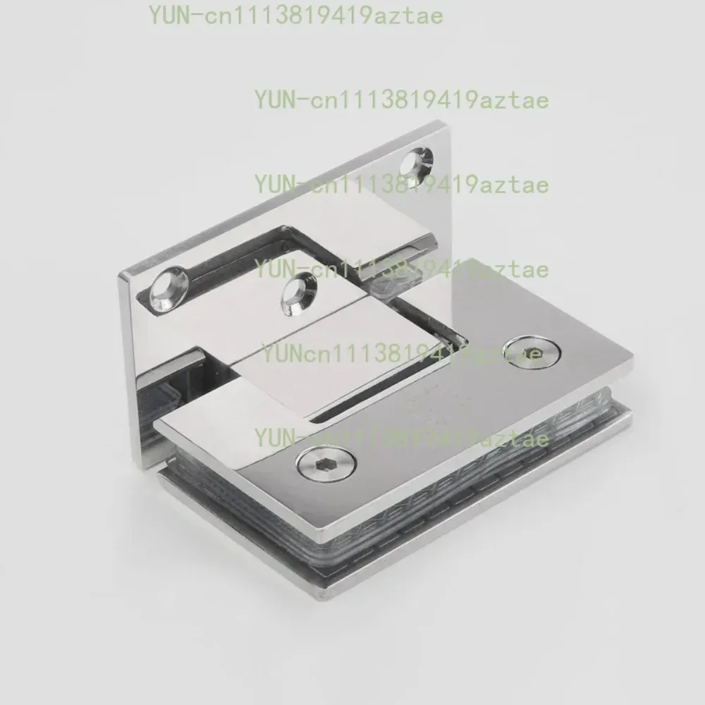Glass Door Bathrooms Stainless Steel 304 Wall Mount Glass Shower Fixing Clip Chrome Door Hinge  (90 Degrees is open)