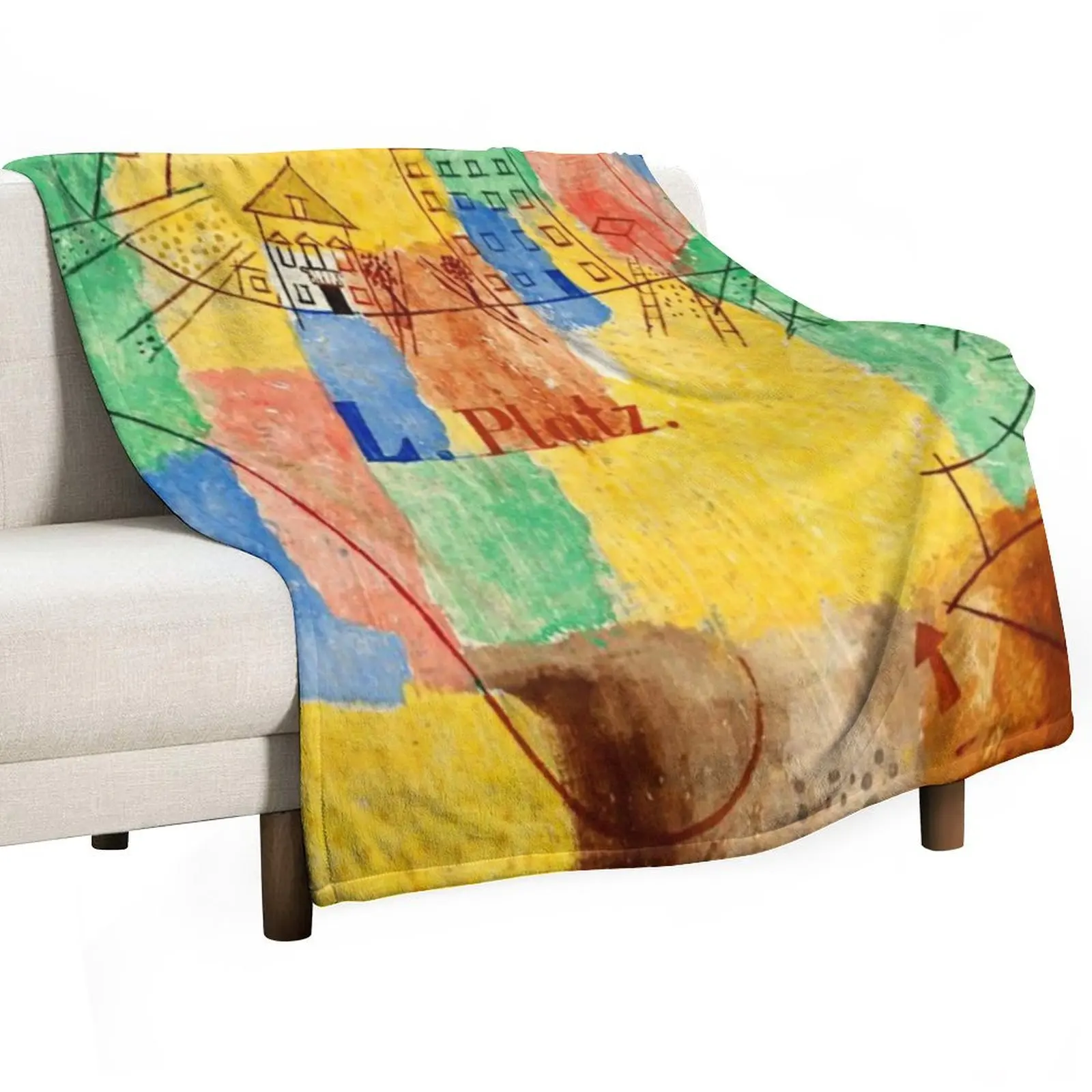 Paul Klee - 1923 Aquarell | Klee-inspired Gifts w/Signature Throw Blanket Giant Sofa Bed Fashionable Blankets